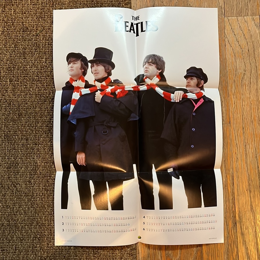 The BEATLES Dual-Size Poster Print 20" Long x 14" Wide Color & B&W Print JAPAN